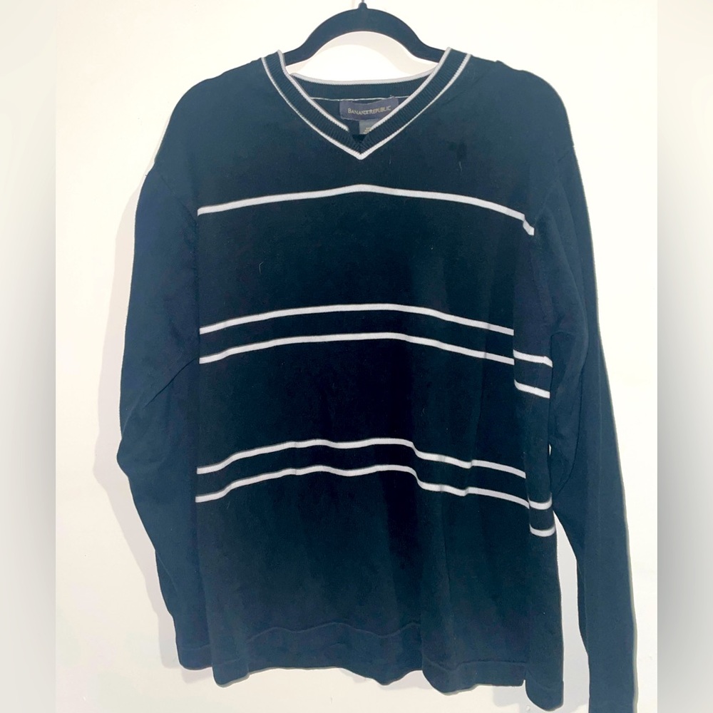 Vintage oversized stripped grandpa sweater banana republic